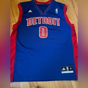 Adidas Andre Drummond 0 Detroit Pistons NBA Jersey Size Medium M Red and Blue